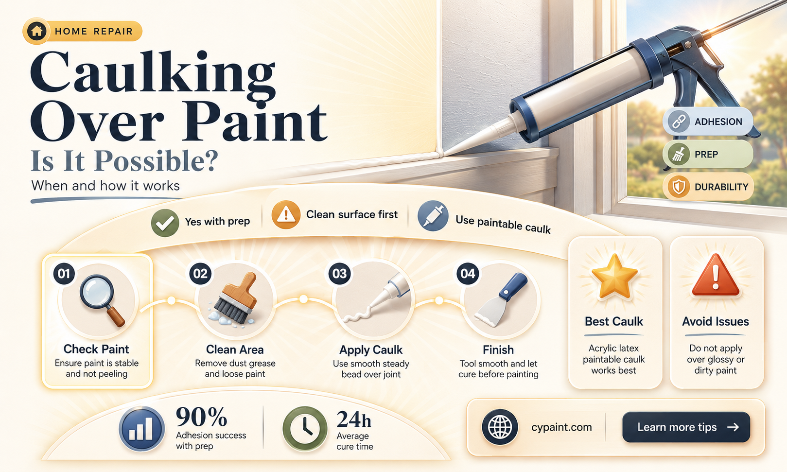 can you caulk something that has already been painted