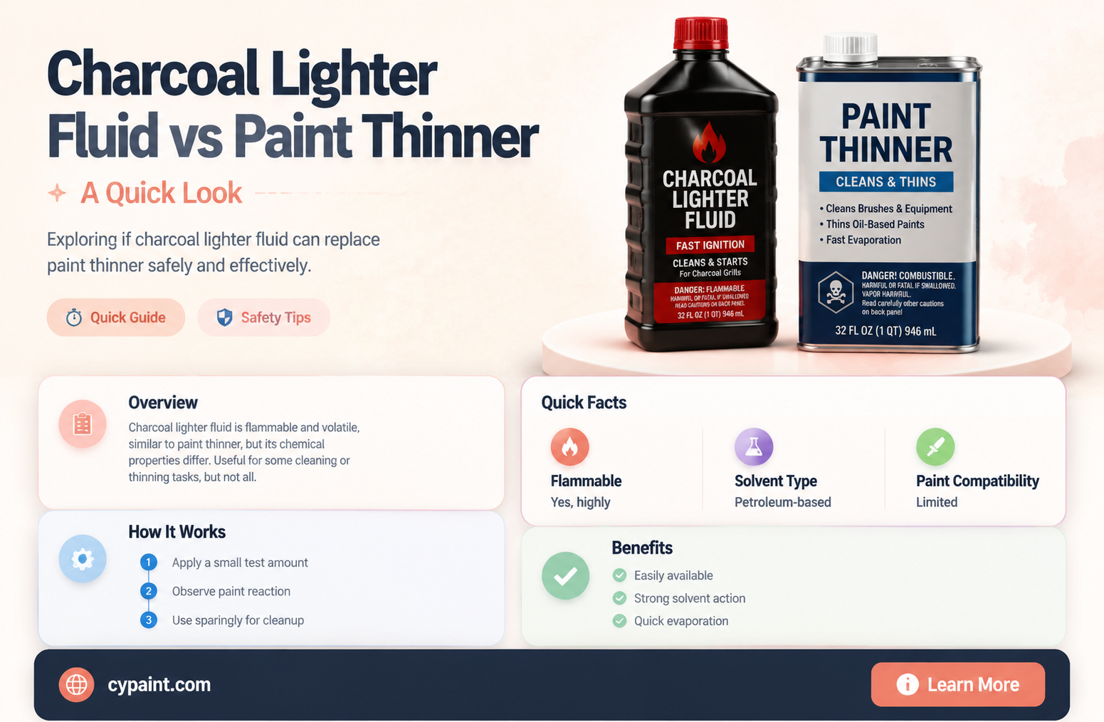 can i substitute charcoal lighter fluid as paint thinner