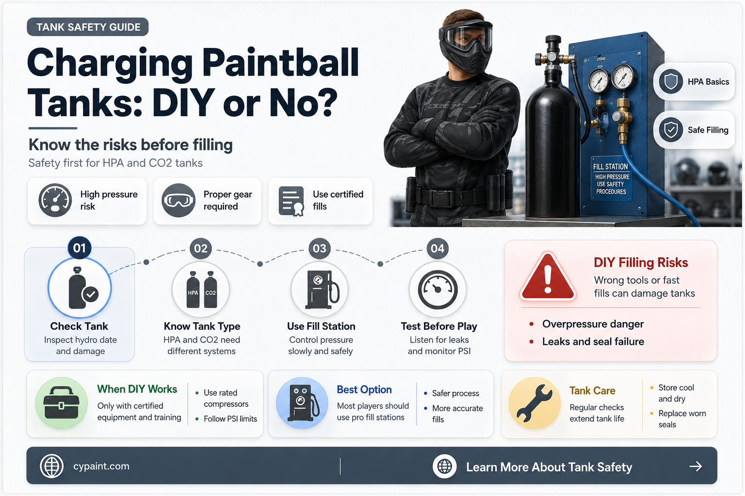 can you charge a paint ball tank at home