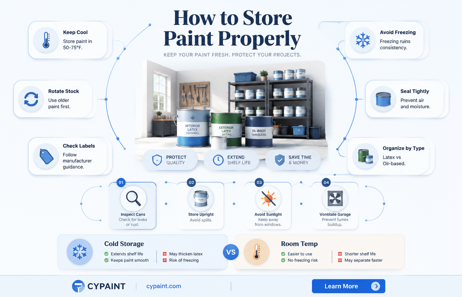 can i store my paint in my cold garage