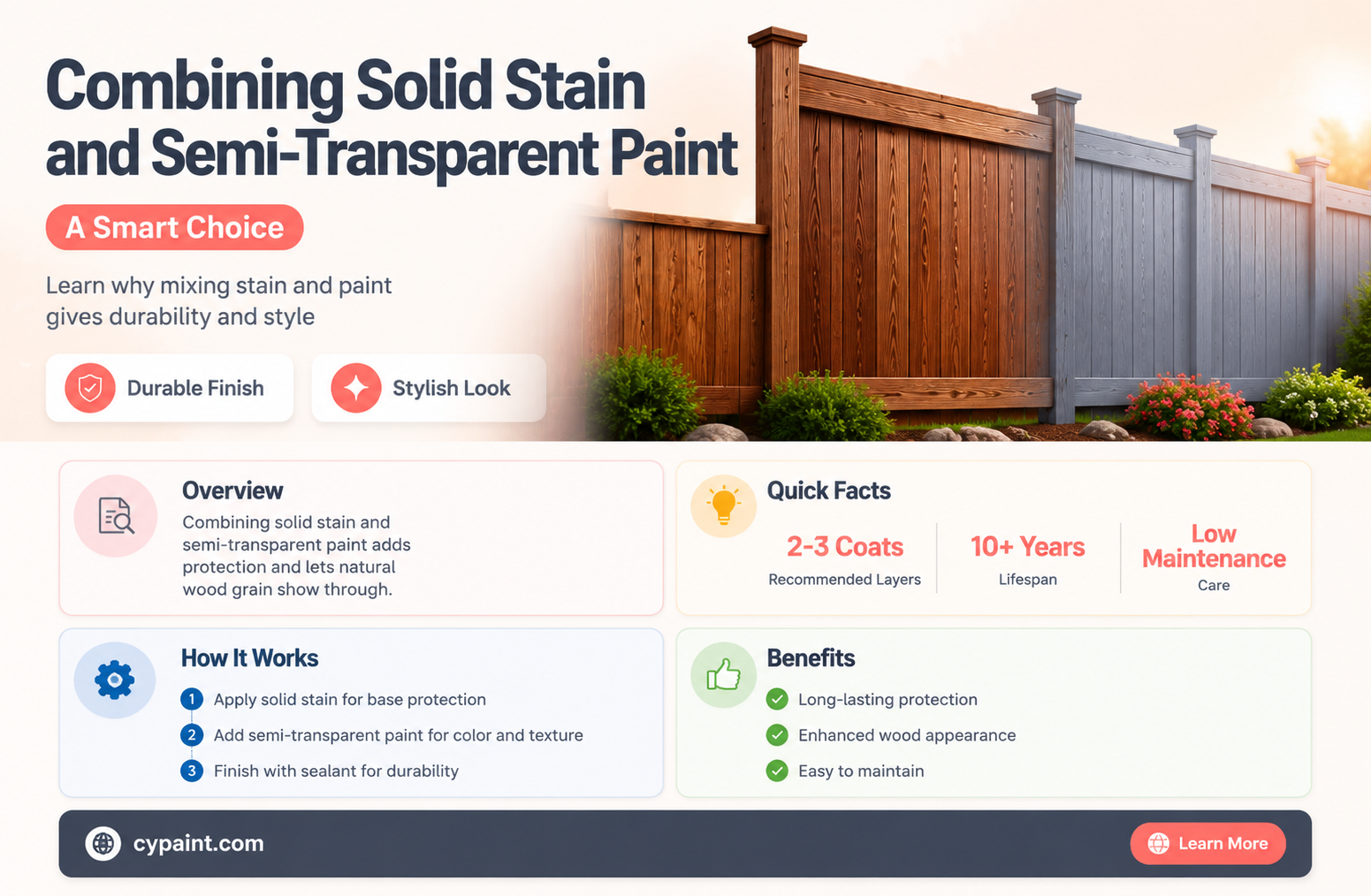 can you add solid stain to semi transparent paint