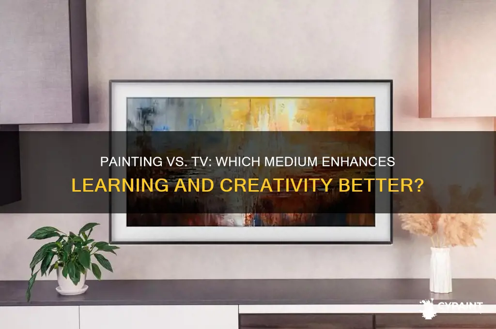 could learn a painting agaisnt a tv
