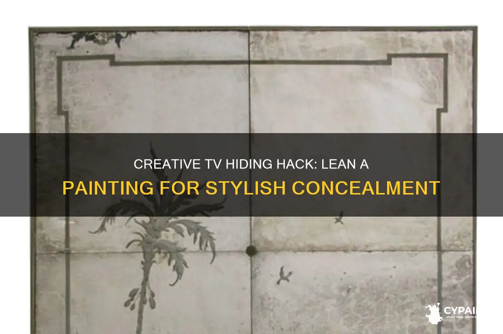 could you lean a painting against a tv to conceal