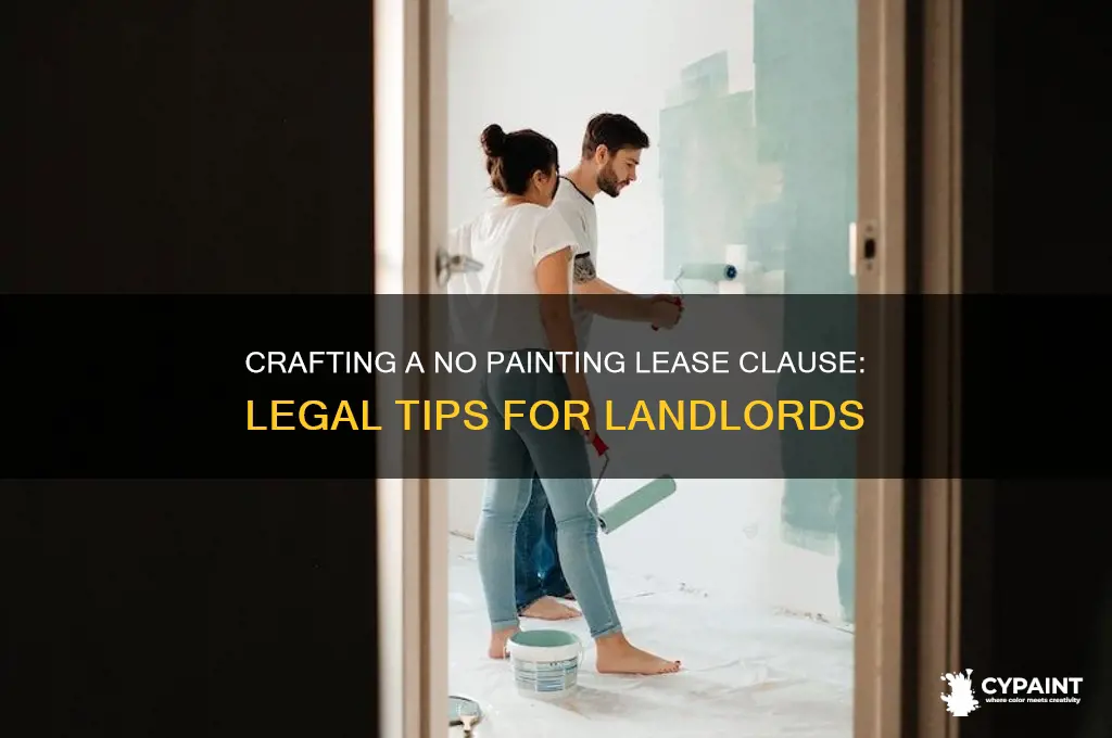 could you write a no painting lease clause