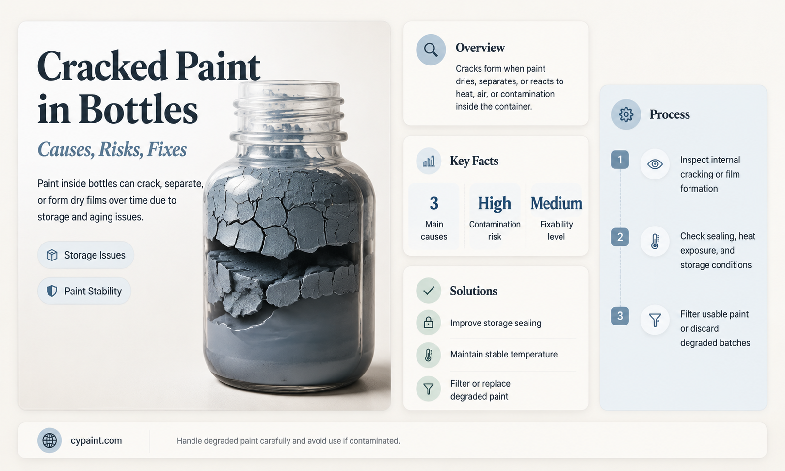 can you have cracked paint on inside of a bottle