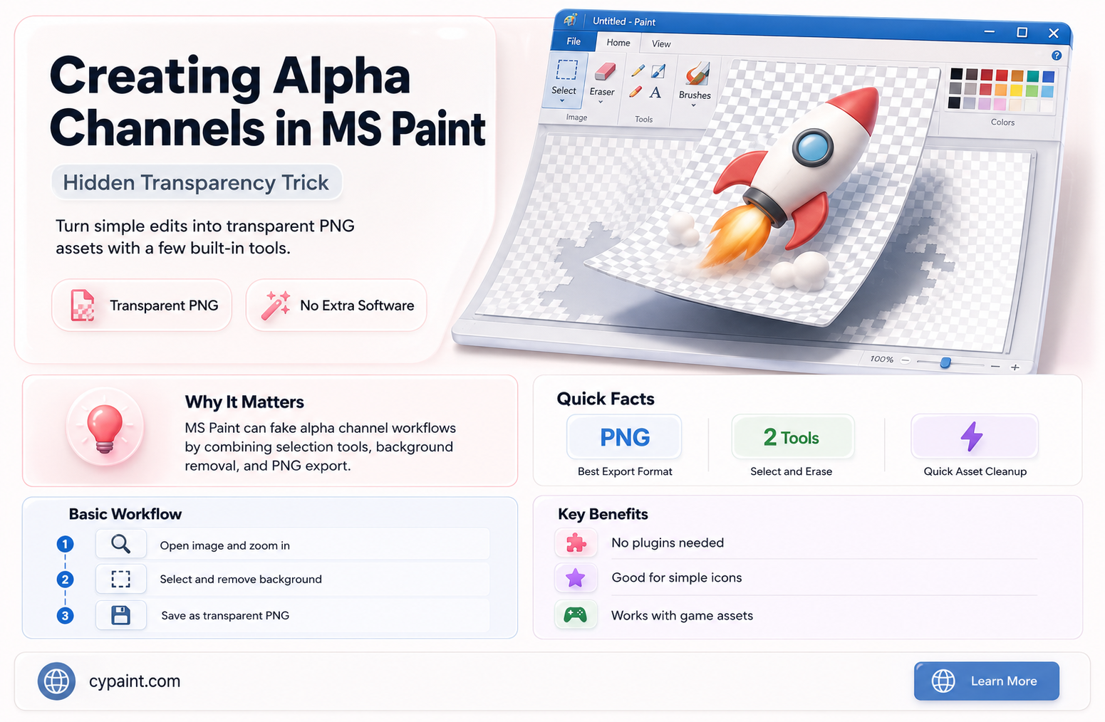 can you create an alpha channel in ms paint