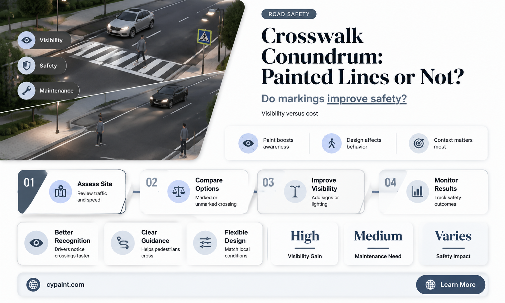 can you have a crosswalk with no painted lines