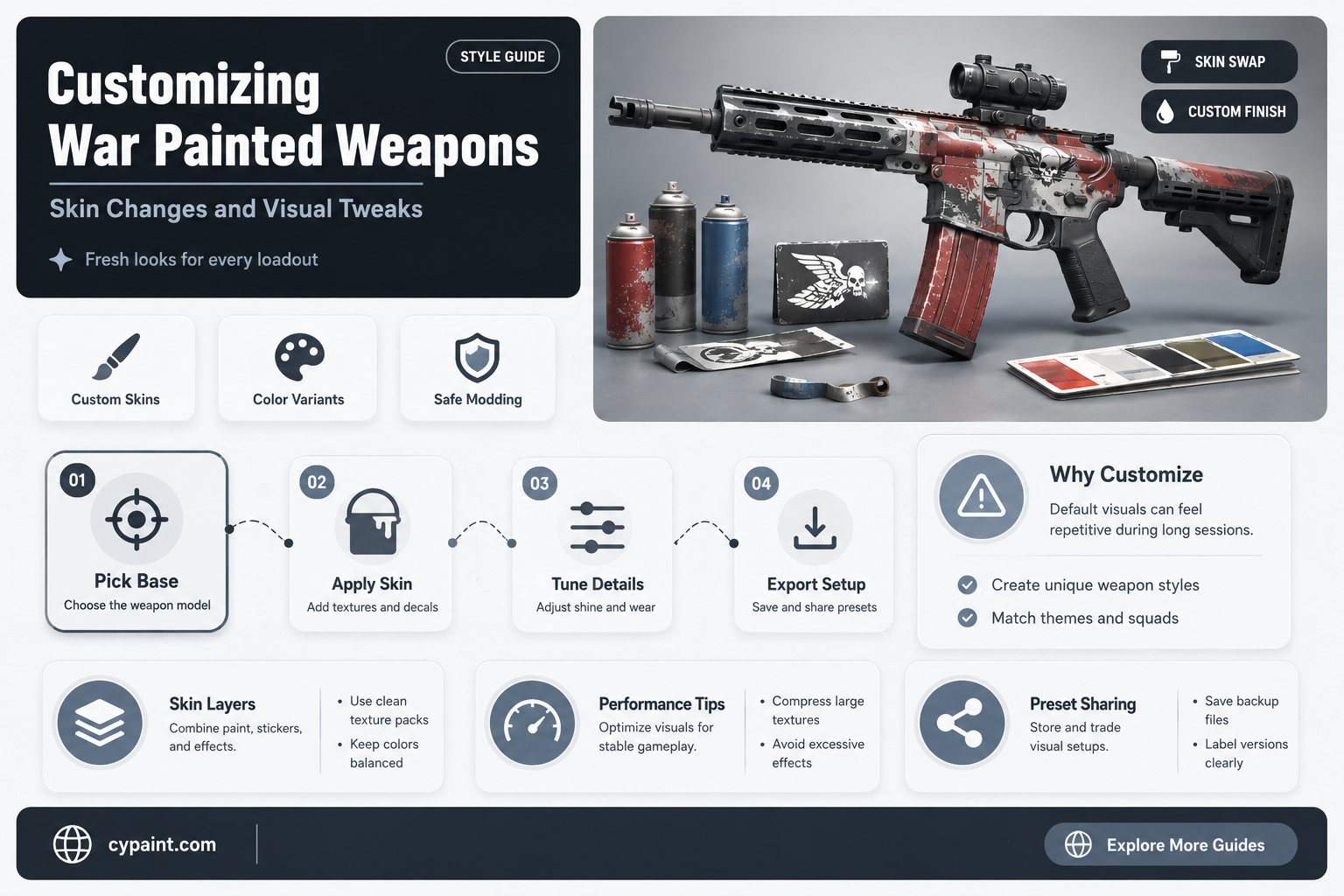 can you change skins on war painted weapon