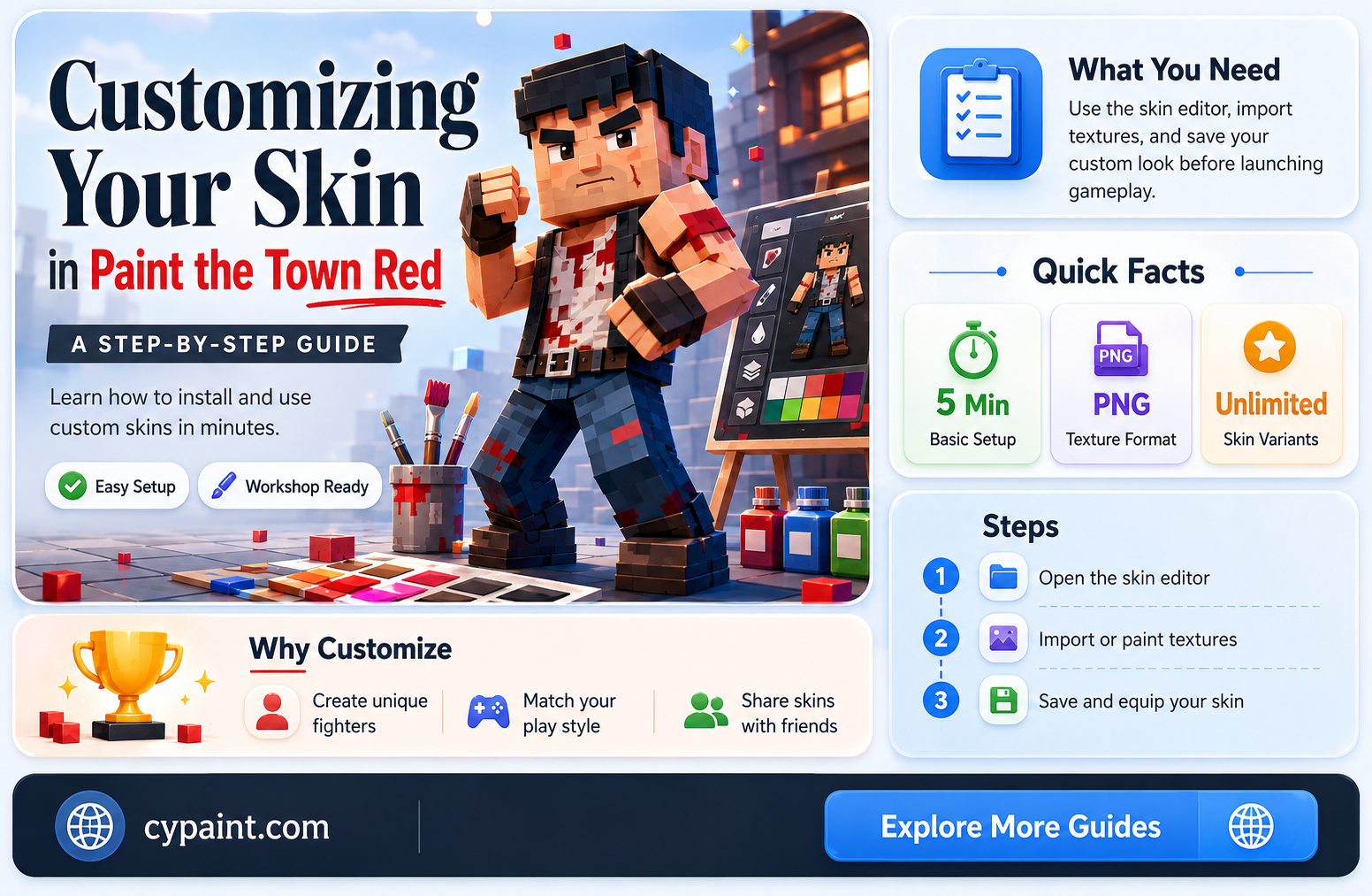can you change your skin in paint the town red
