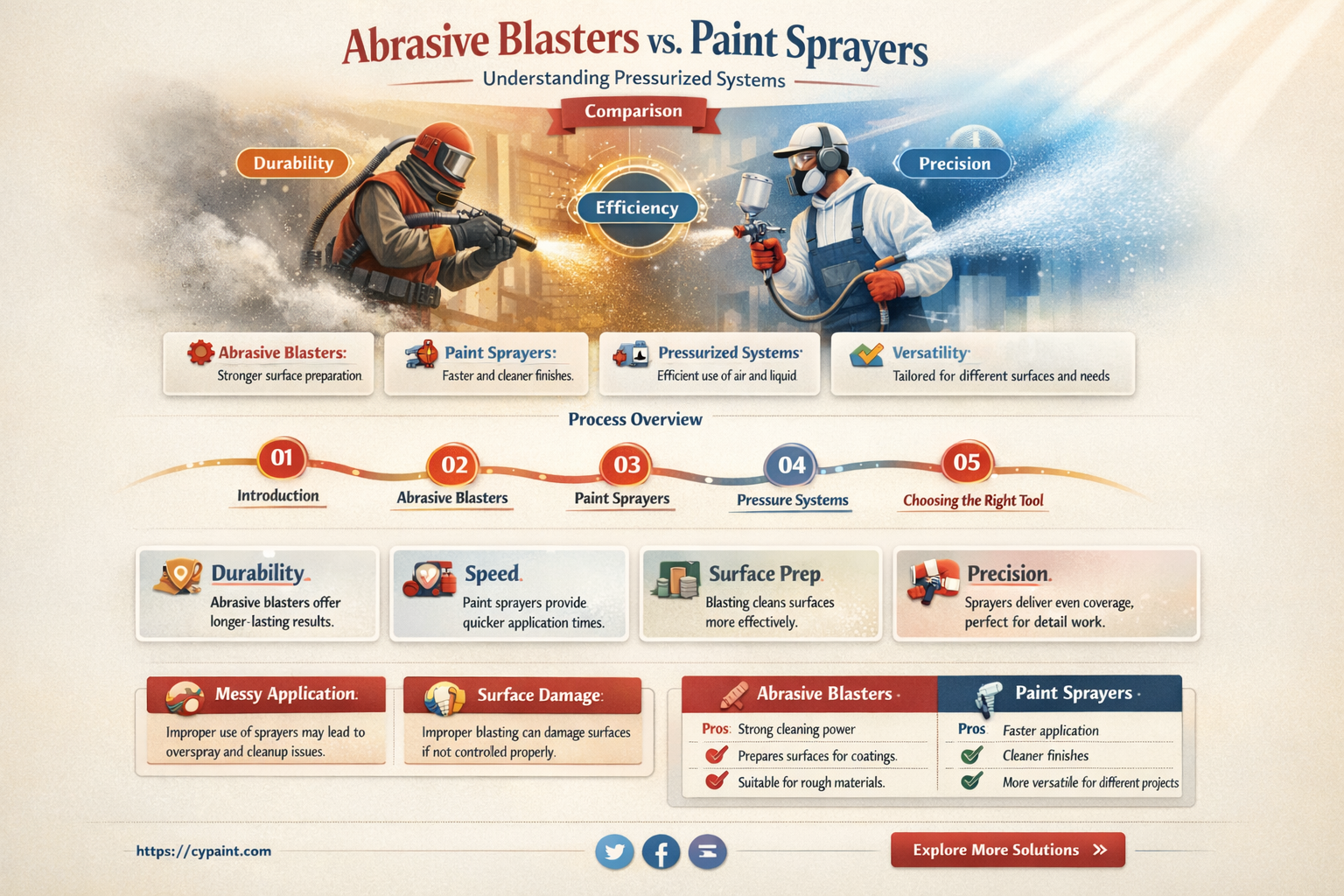 are abrasive blasters and paint sprayers pressurized systems