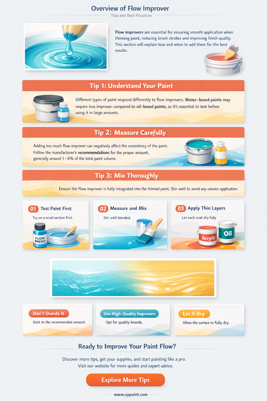 can i add flow improver to my thinned paint container