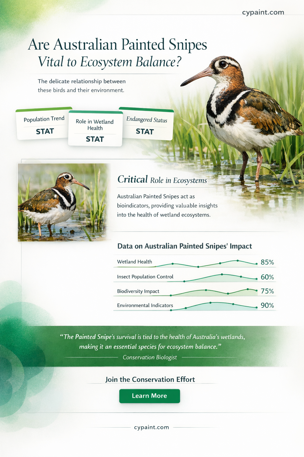 are australian painted snipes a keystone species
