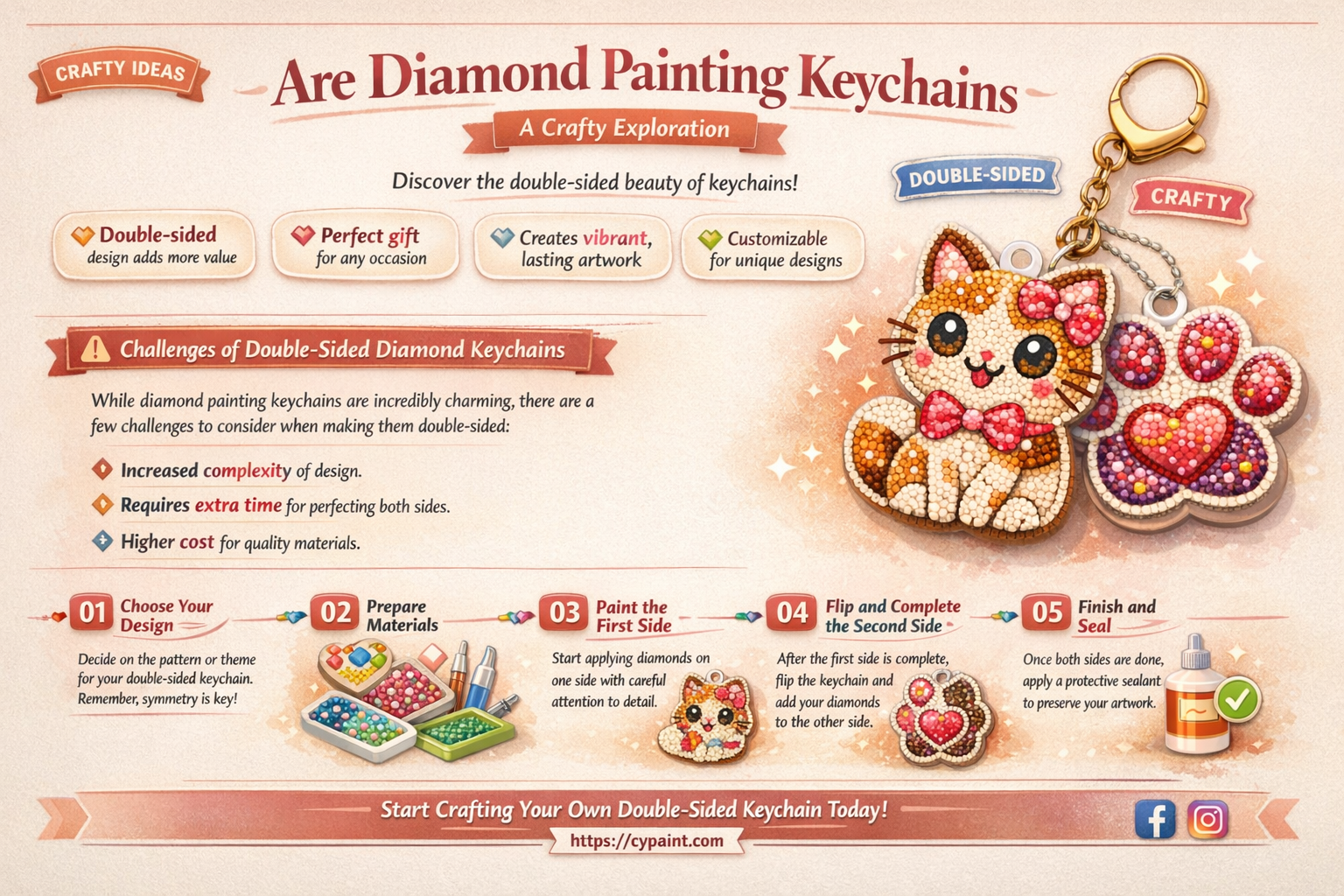are diamond painting keychains all double sided