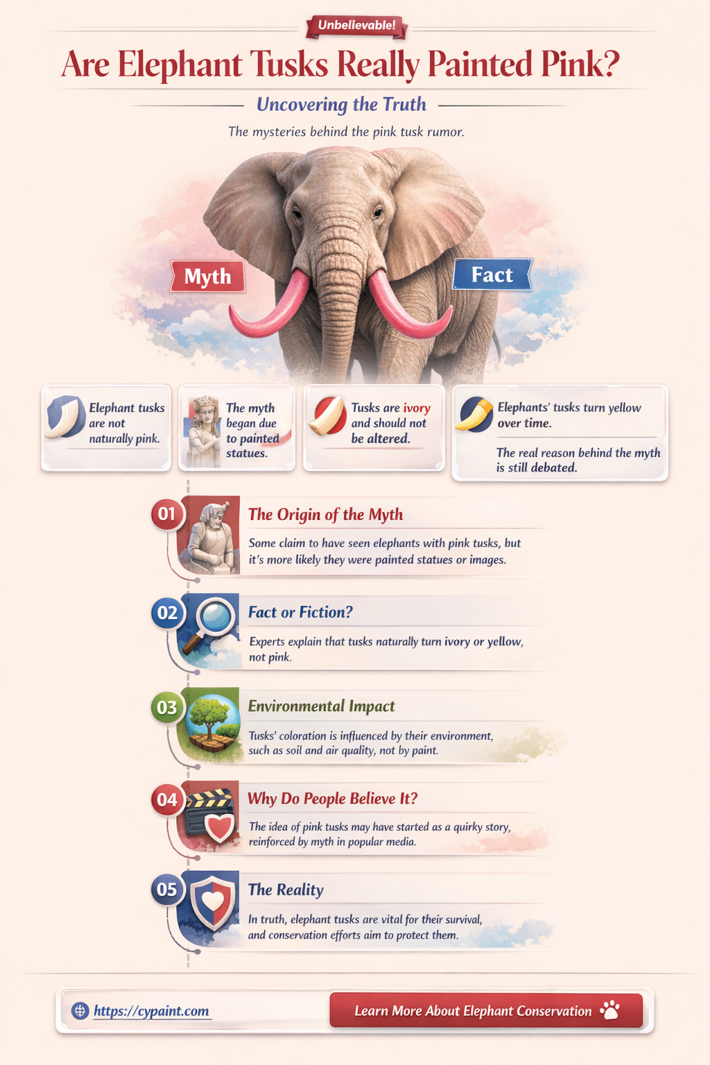 are they really painted elephant tusks pink