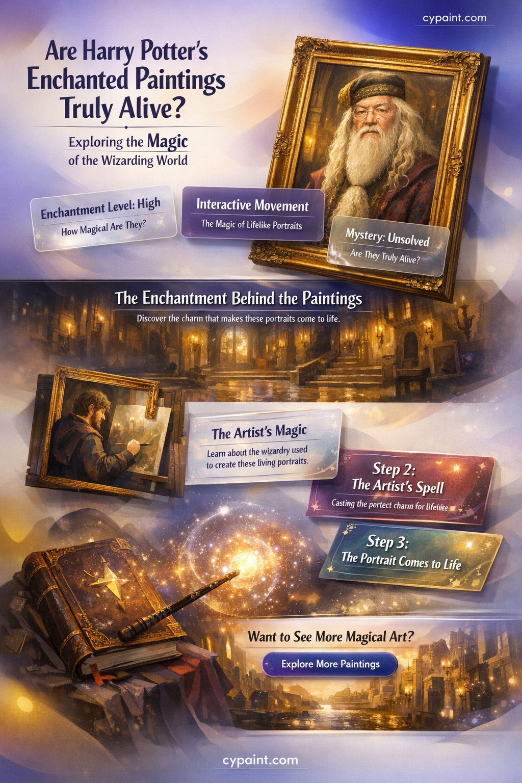 are the paintings alive in harry potter