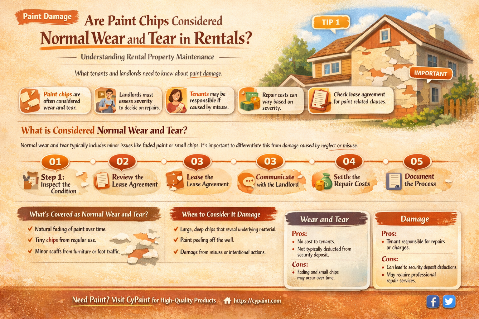 are paint chips fair wear and tear