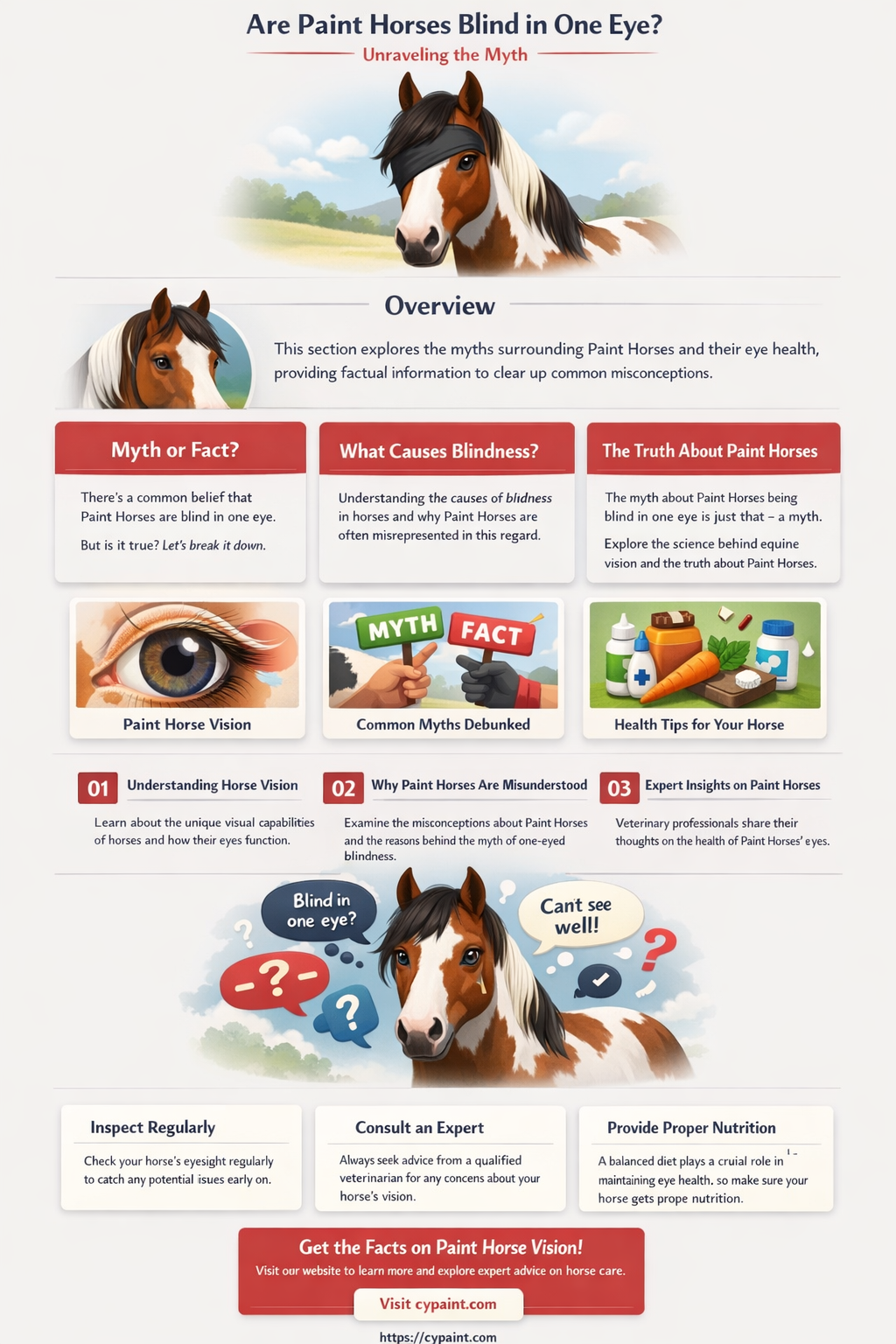 are paint horses blind in one eye