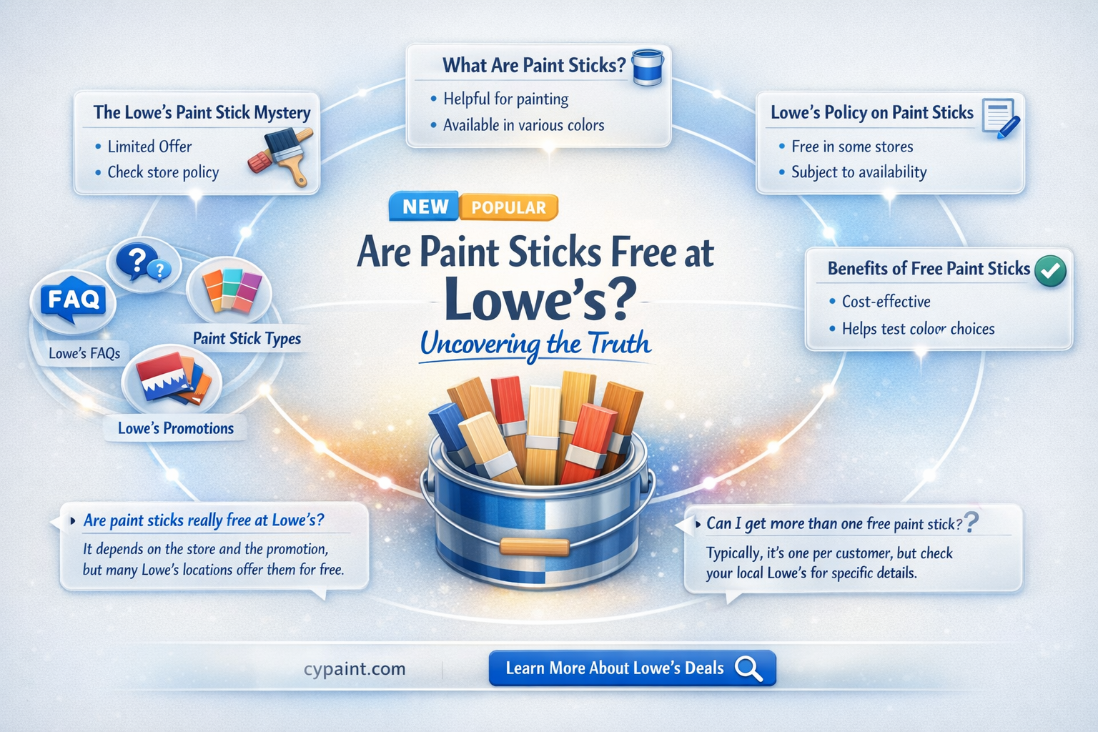 are paint sticks free at lowe