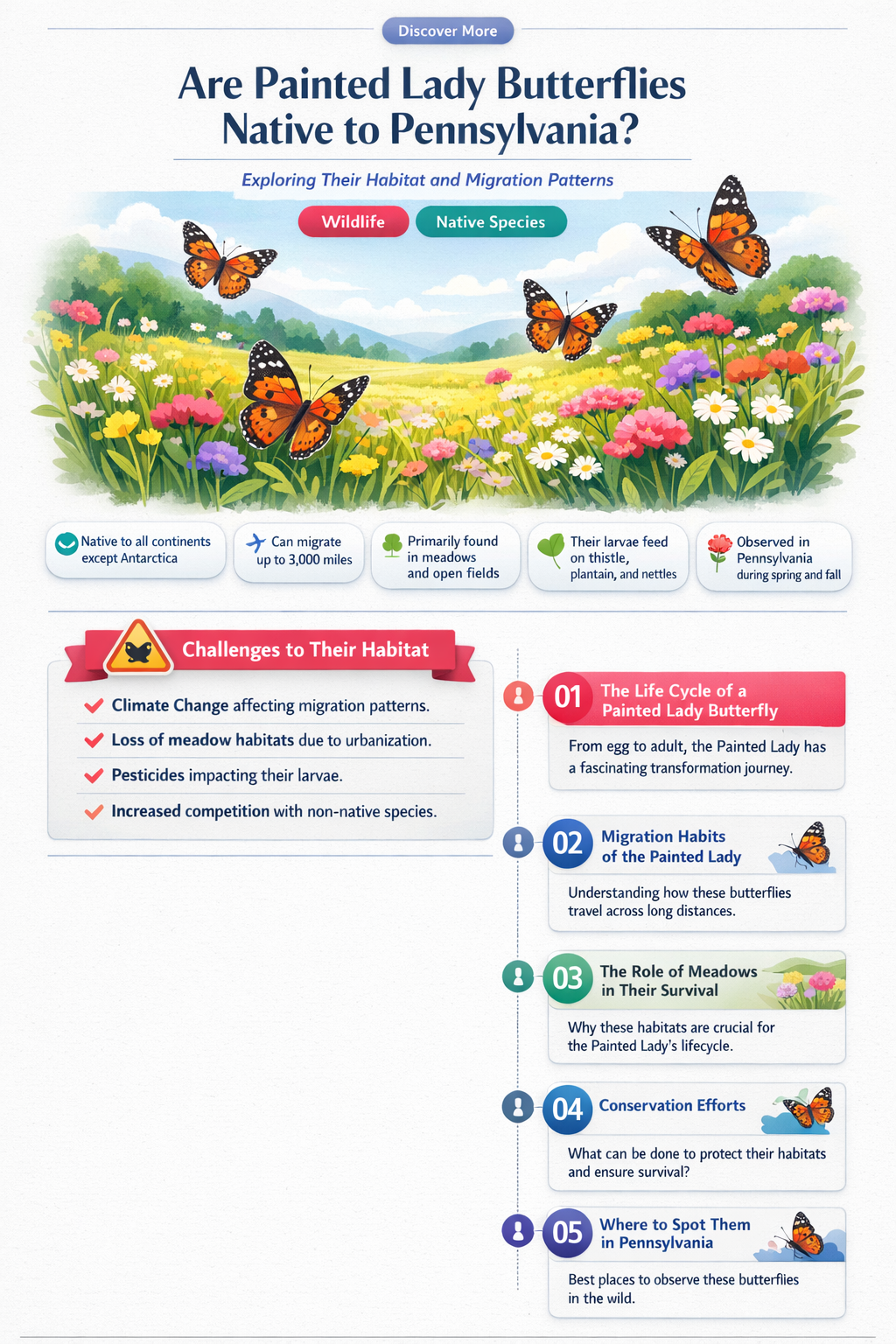 are painted lady butterflies native to pennsylvania