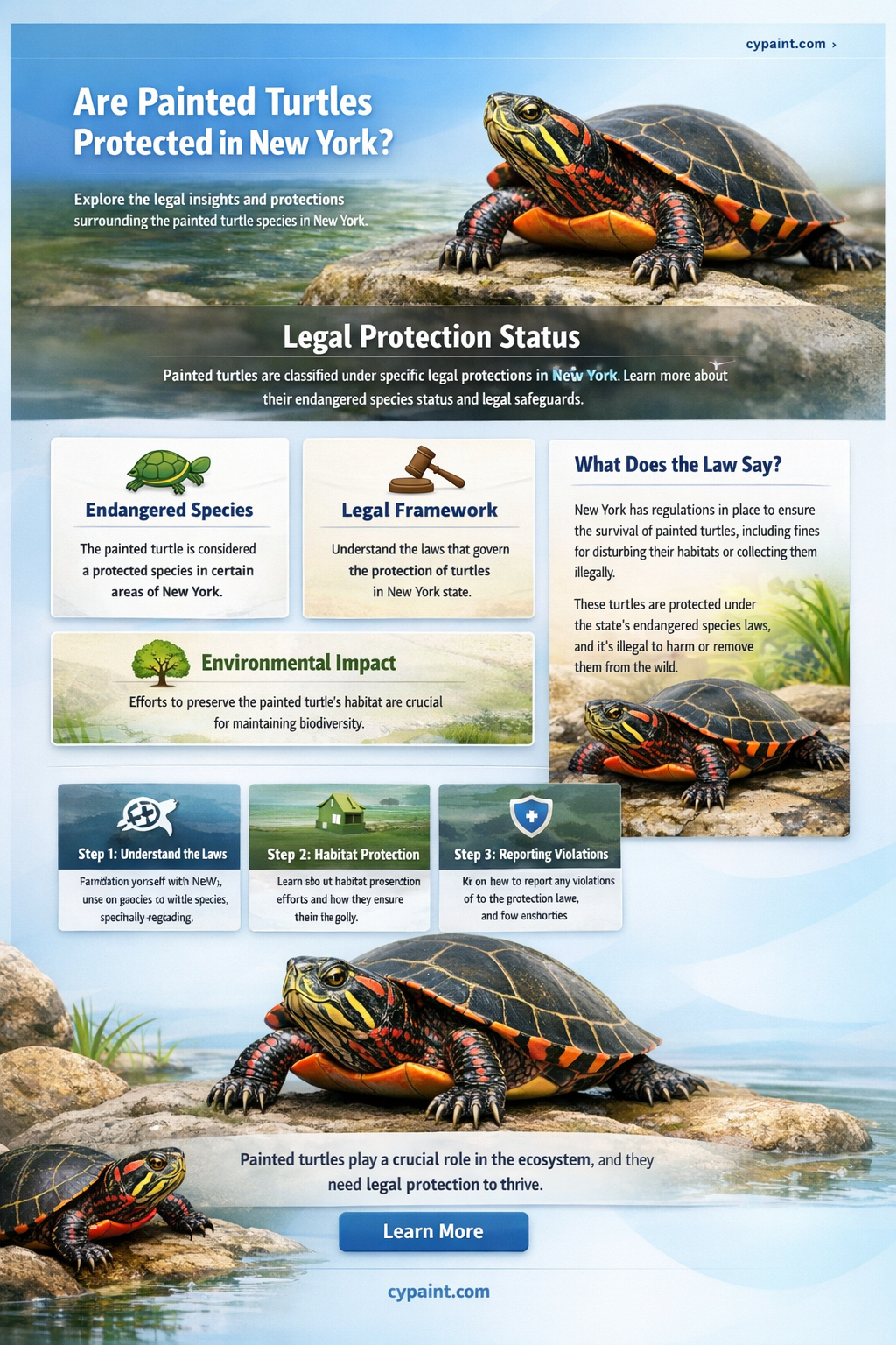 are painted turtles protected in new york