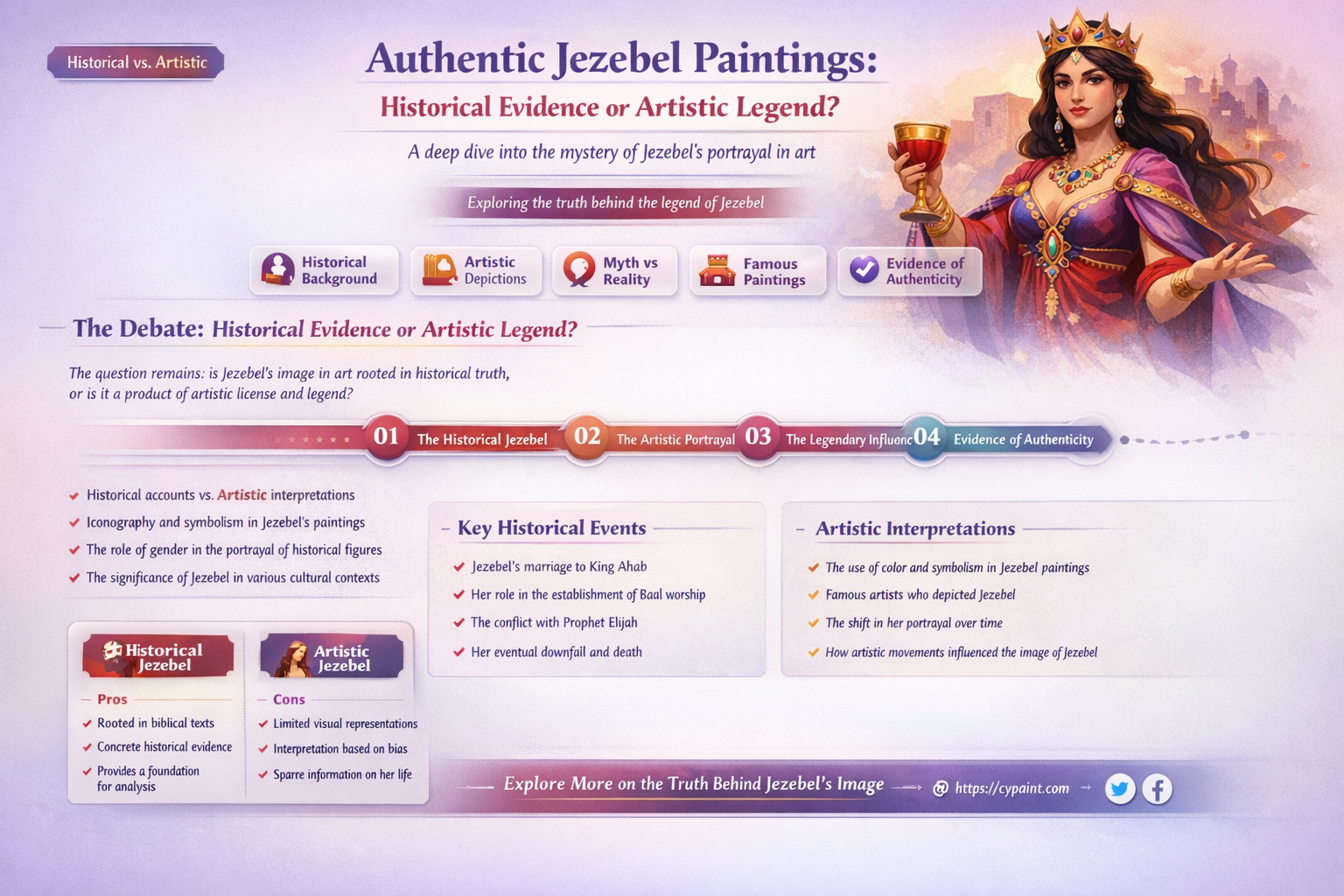 are there any authentic paintings of jezebel