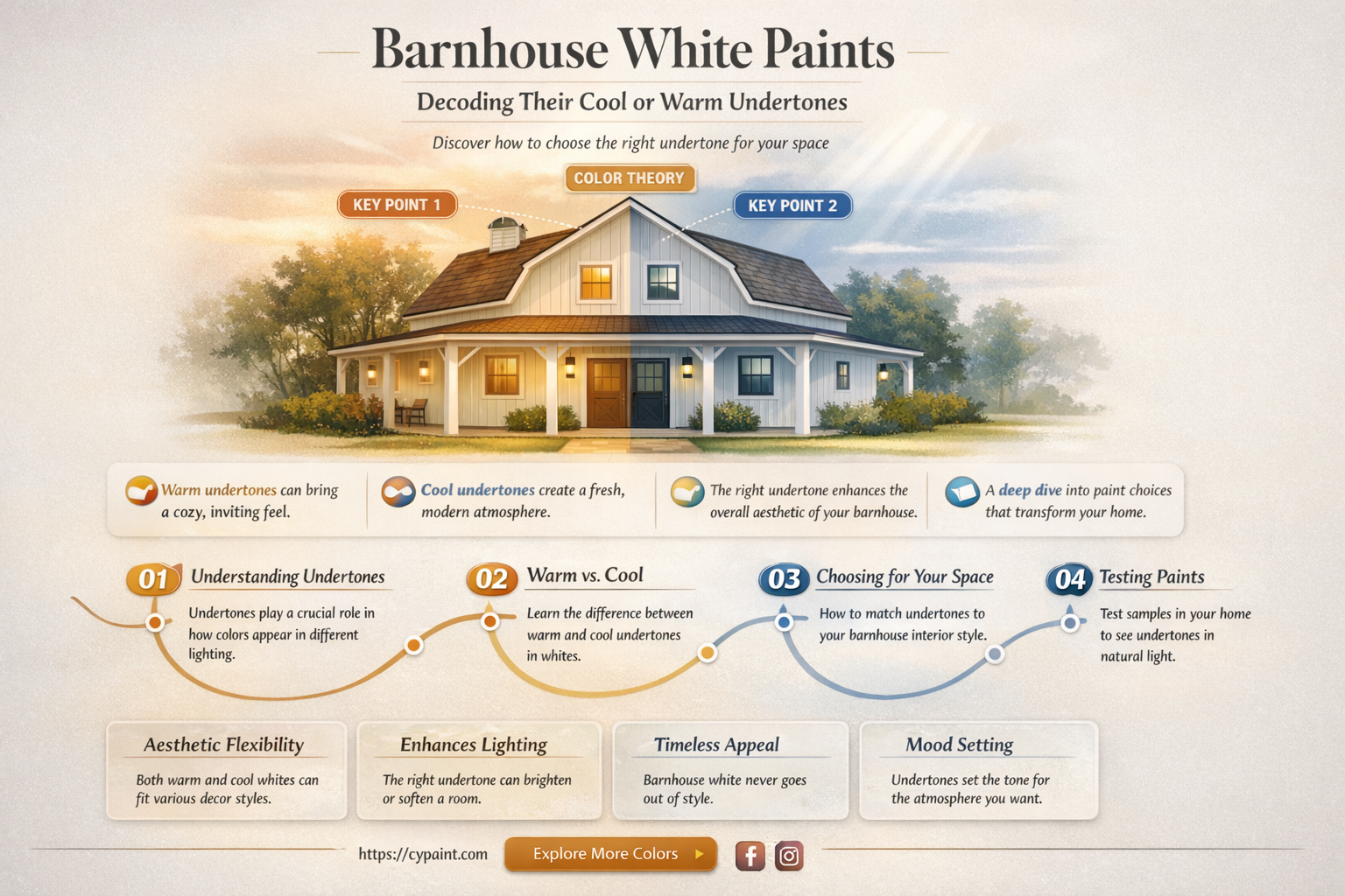 are barnhouse whitr paints cool or warm