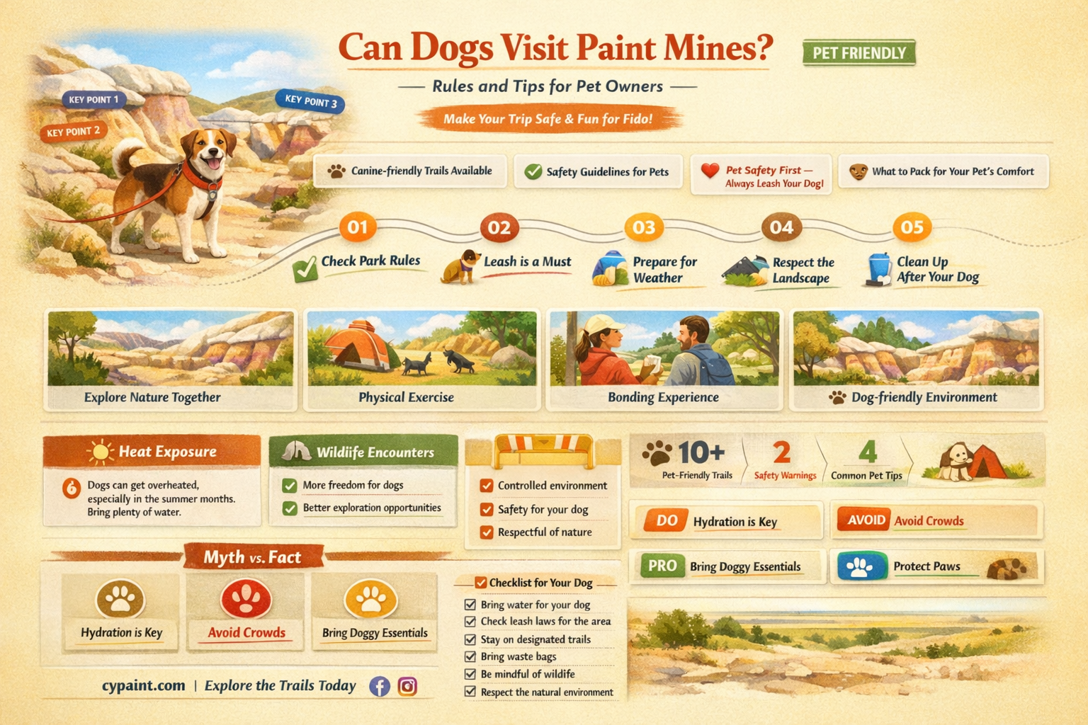 are dogs allowed at the paint mines