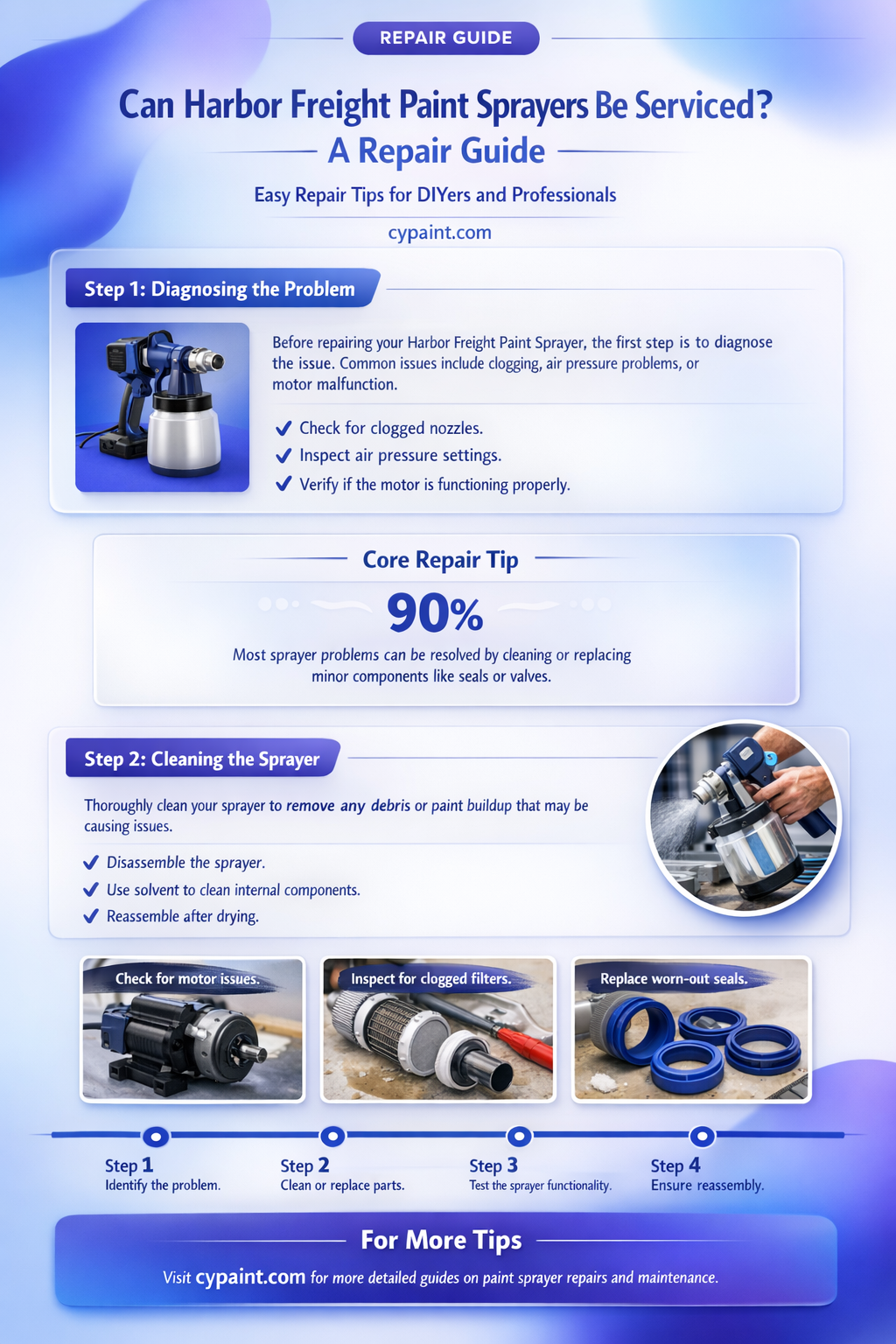 are the harbor frieght paint sprayers servisable