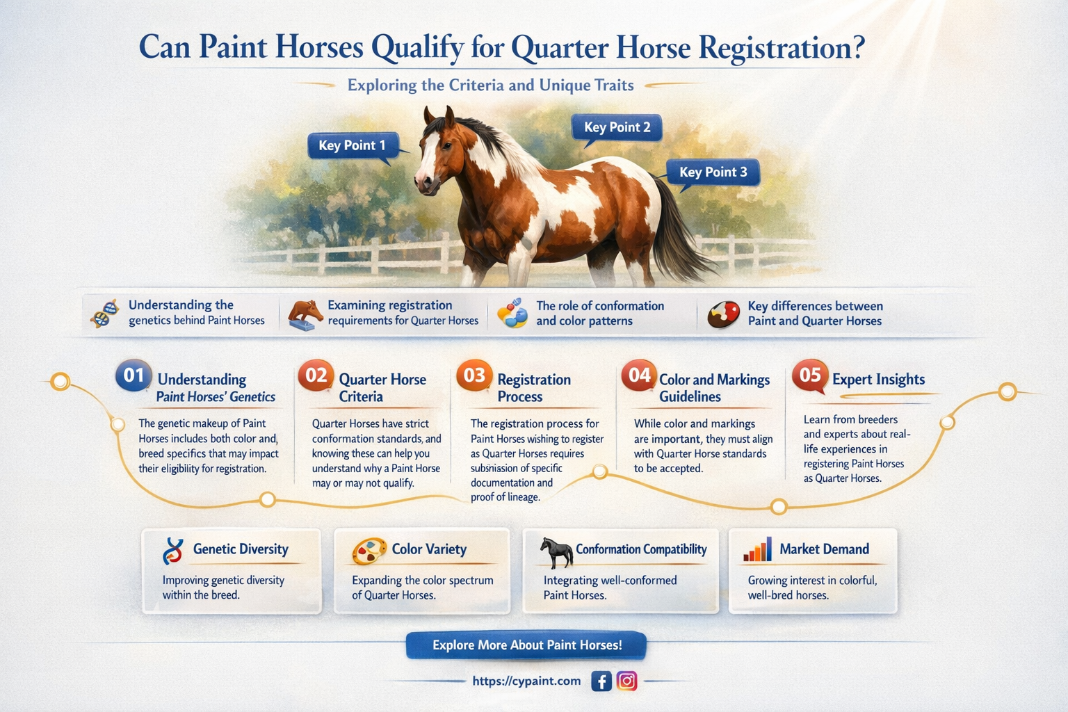 can a paint horse be registered as a quarter horse