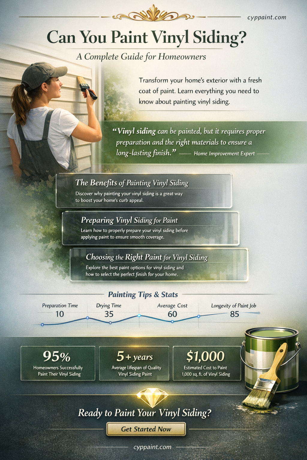 are you able to paint vinyl siding
