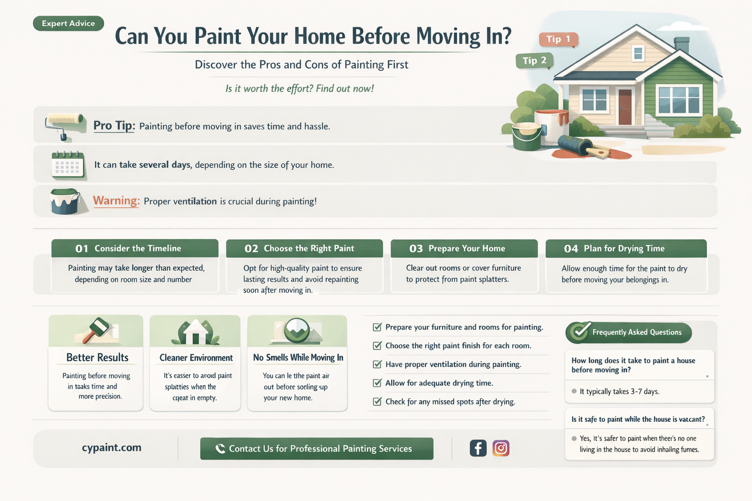 can homeowner paint while waiting for certificate of occupancy