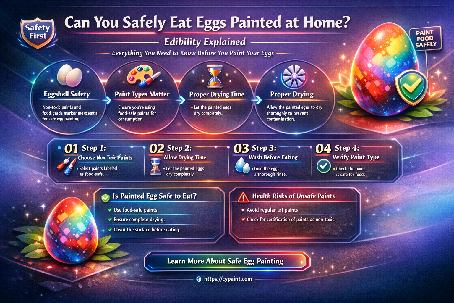 are the eggs you paint at home edible