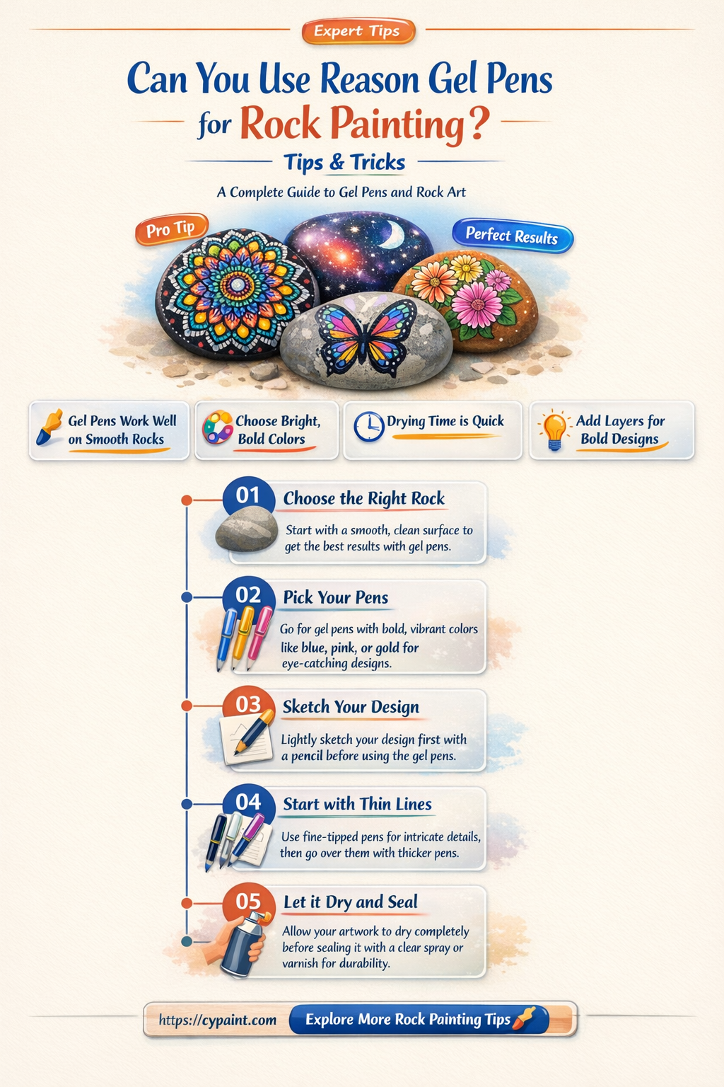 are reaeon gel pens for painting rocks