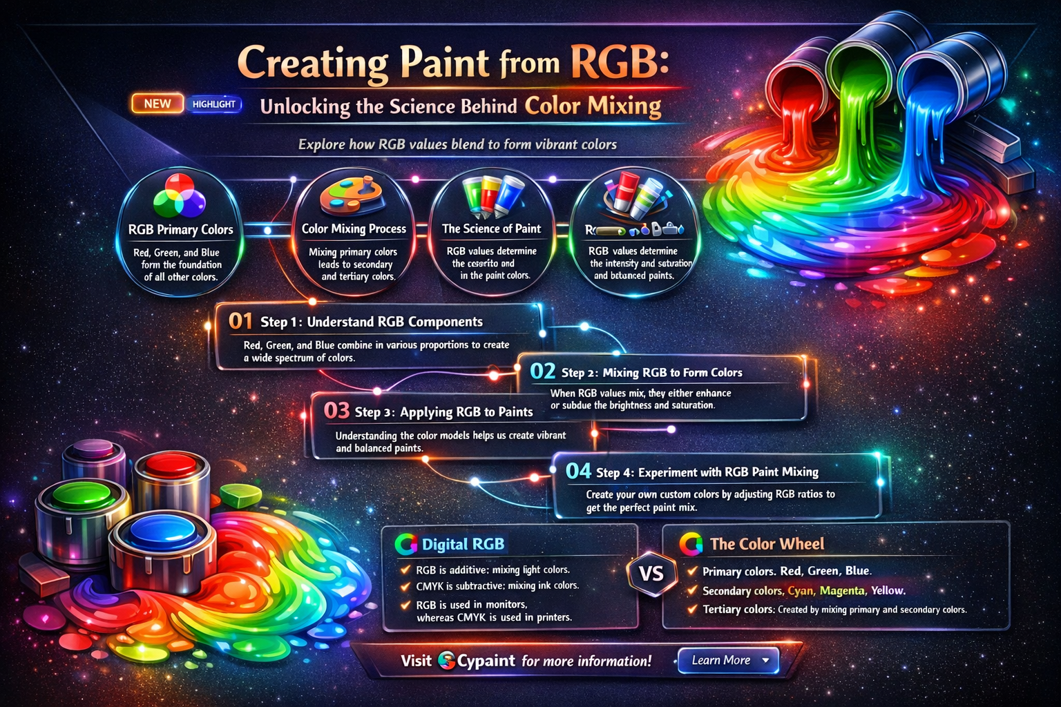 can a paint be made off of red green blue