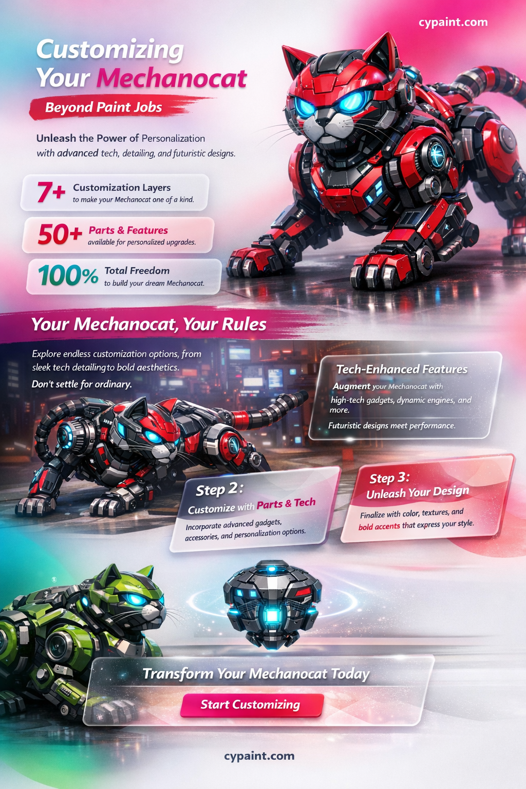 are there more options for the mechanocat then paint