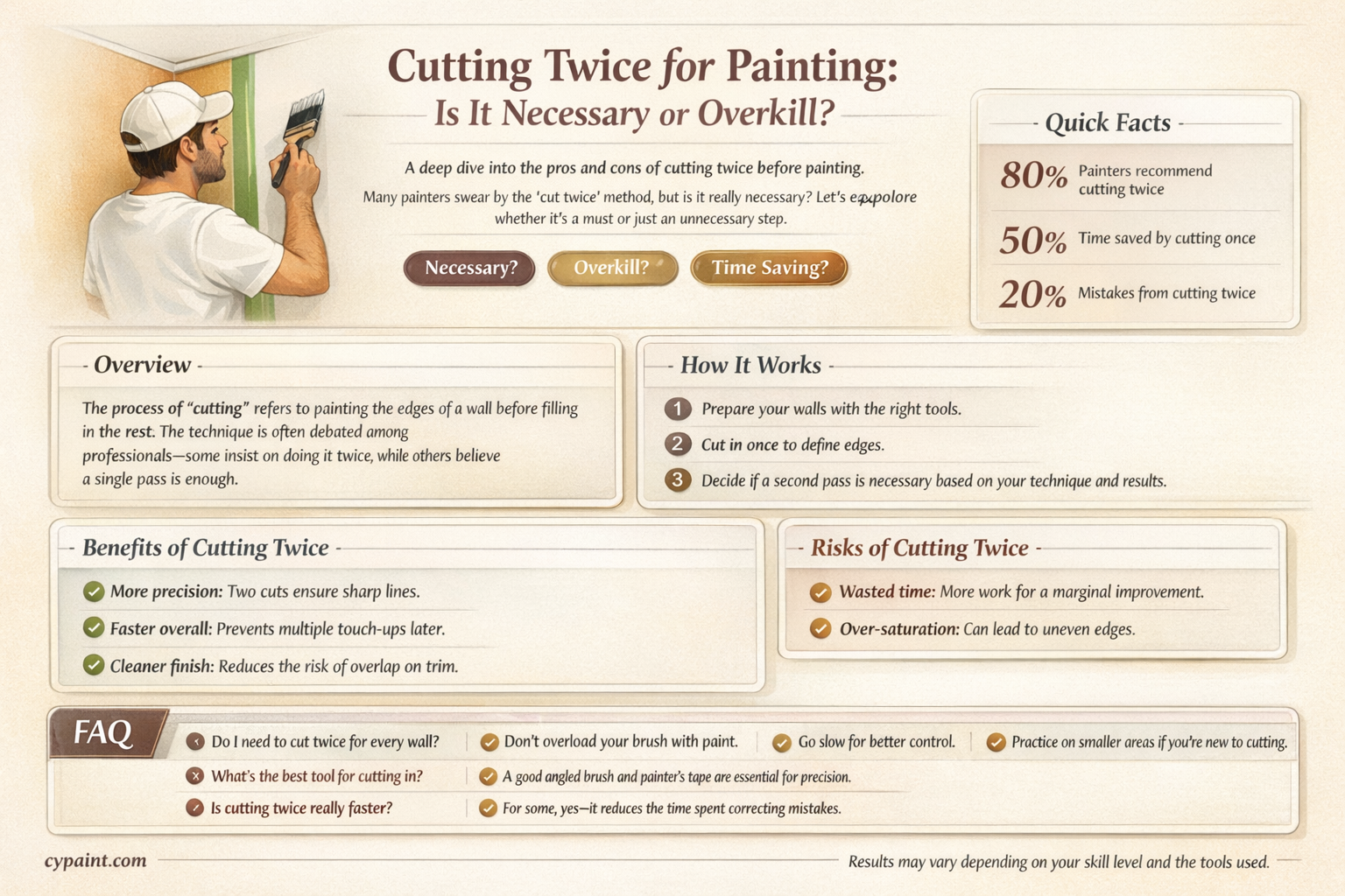 are you supposed to cut 2 times when you paint