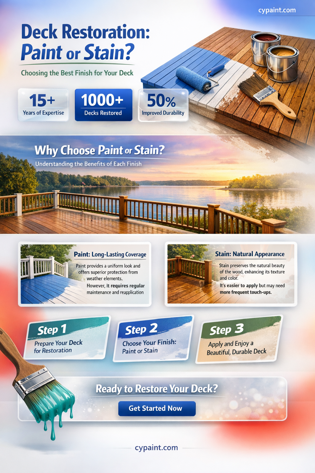 are deck restorants paint or a stain