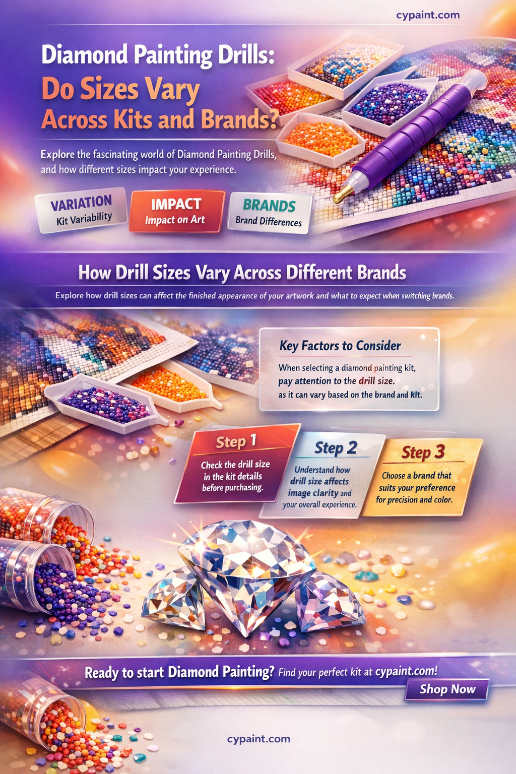 are all diamond painting drills the same size