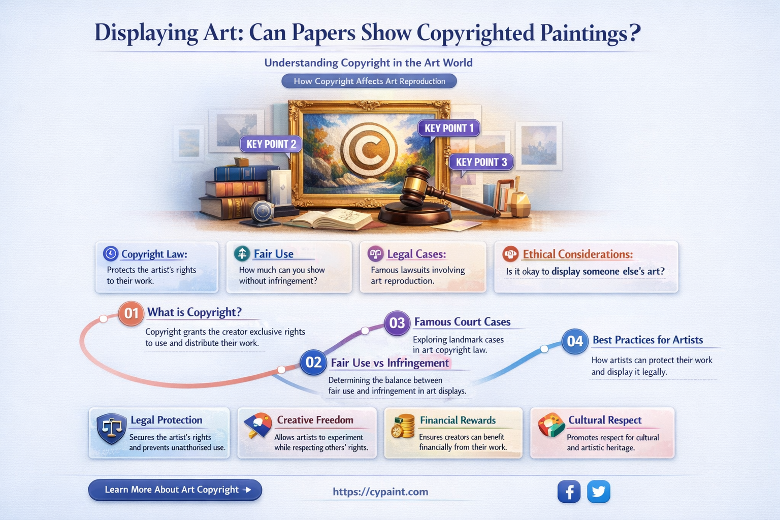 can a paper display paintings if it cites them
