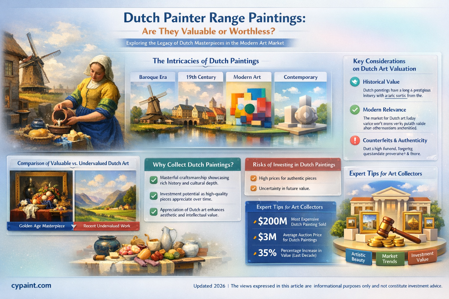 are paintings by dutch painter range worth anything
