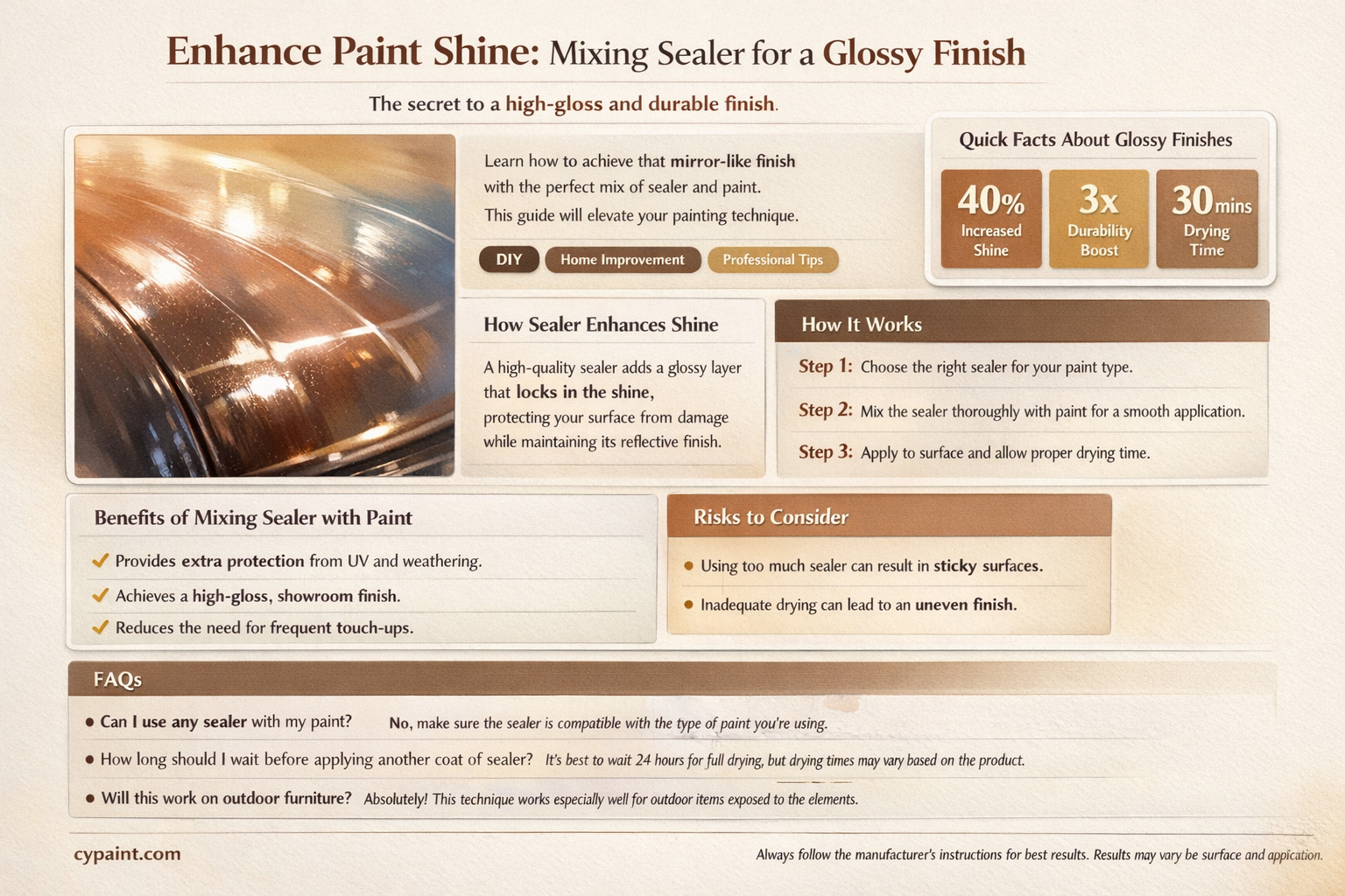 can a sealer be mixed with paint for added shine