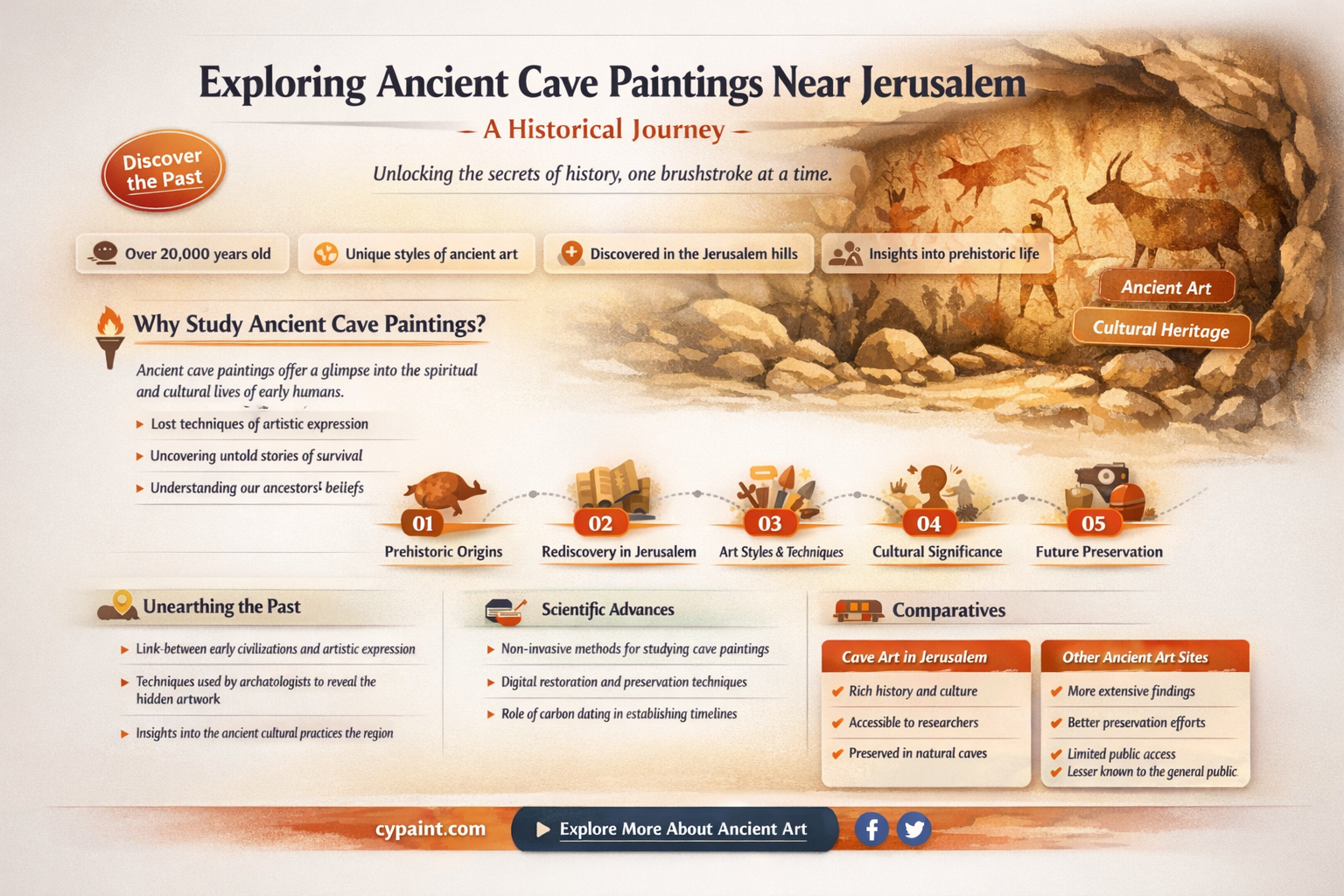 are there any cave painting around jerusalem