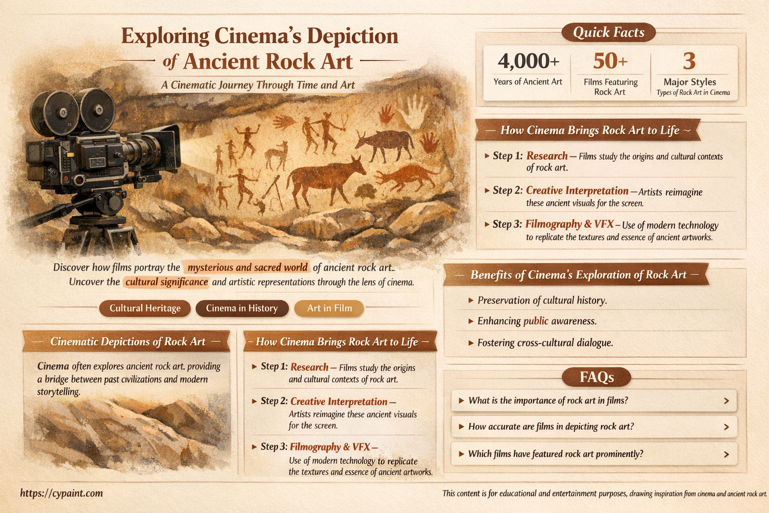 are there any films that show rock paintings