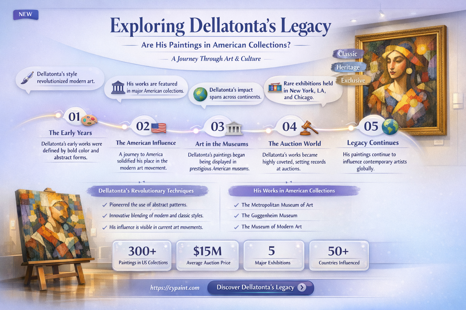 are there any dellatonta paintings in america