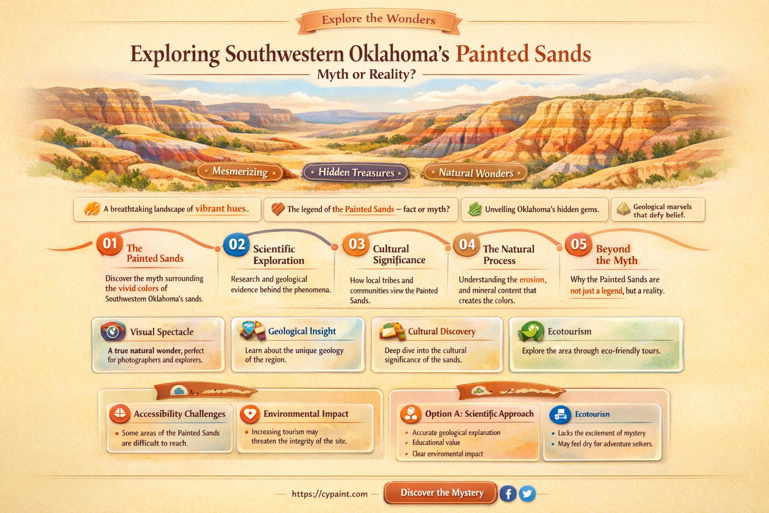 are there painted sands in southwestern oklahoma