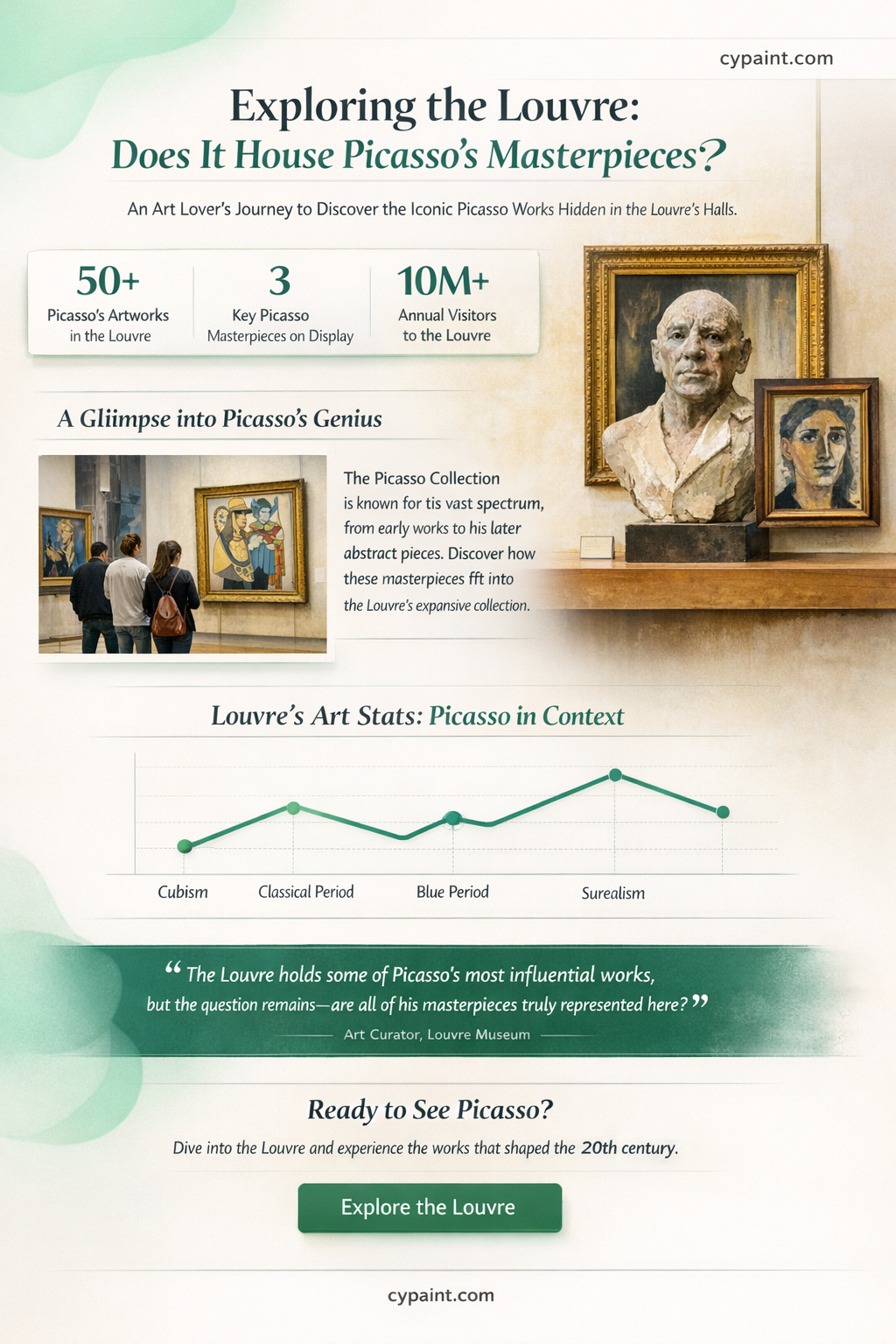 are there picasso paintings at the louvre