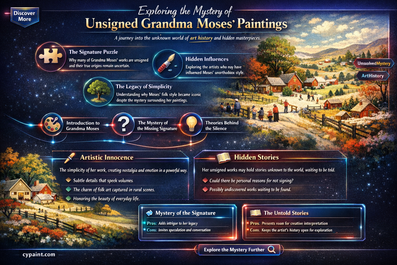 are there unsigned paintings by grandma moses