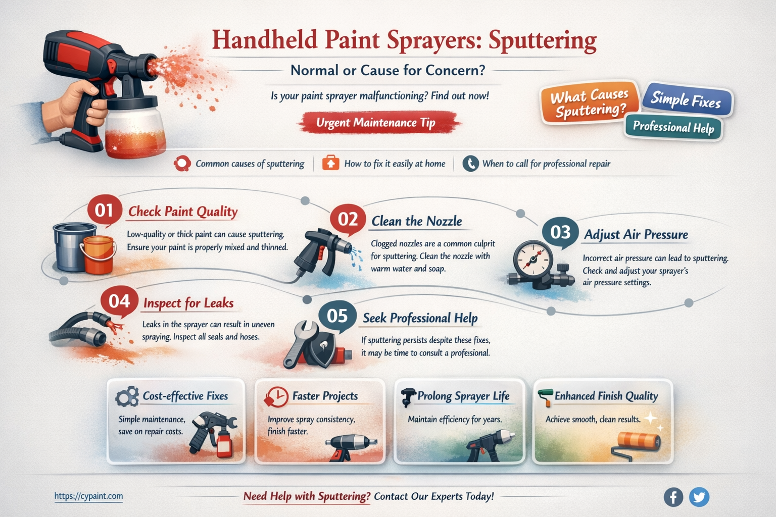are the handheld paint sprayers supposed to sputter