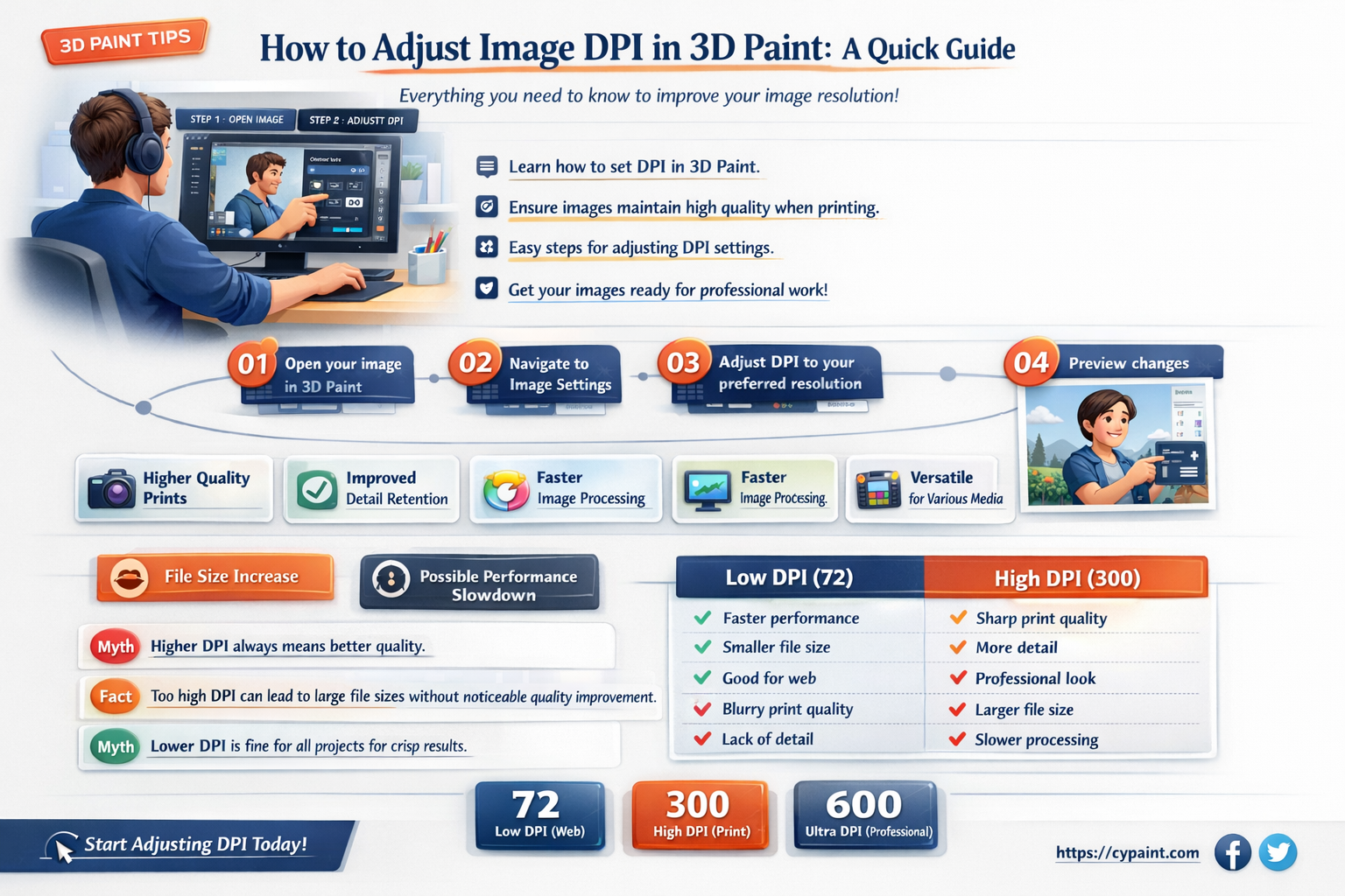 can i change dpi of my image in 3d paint