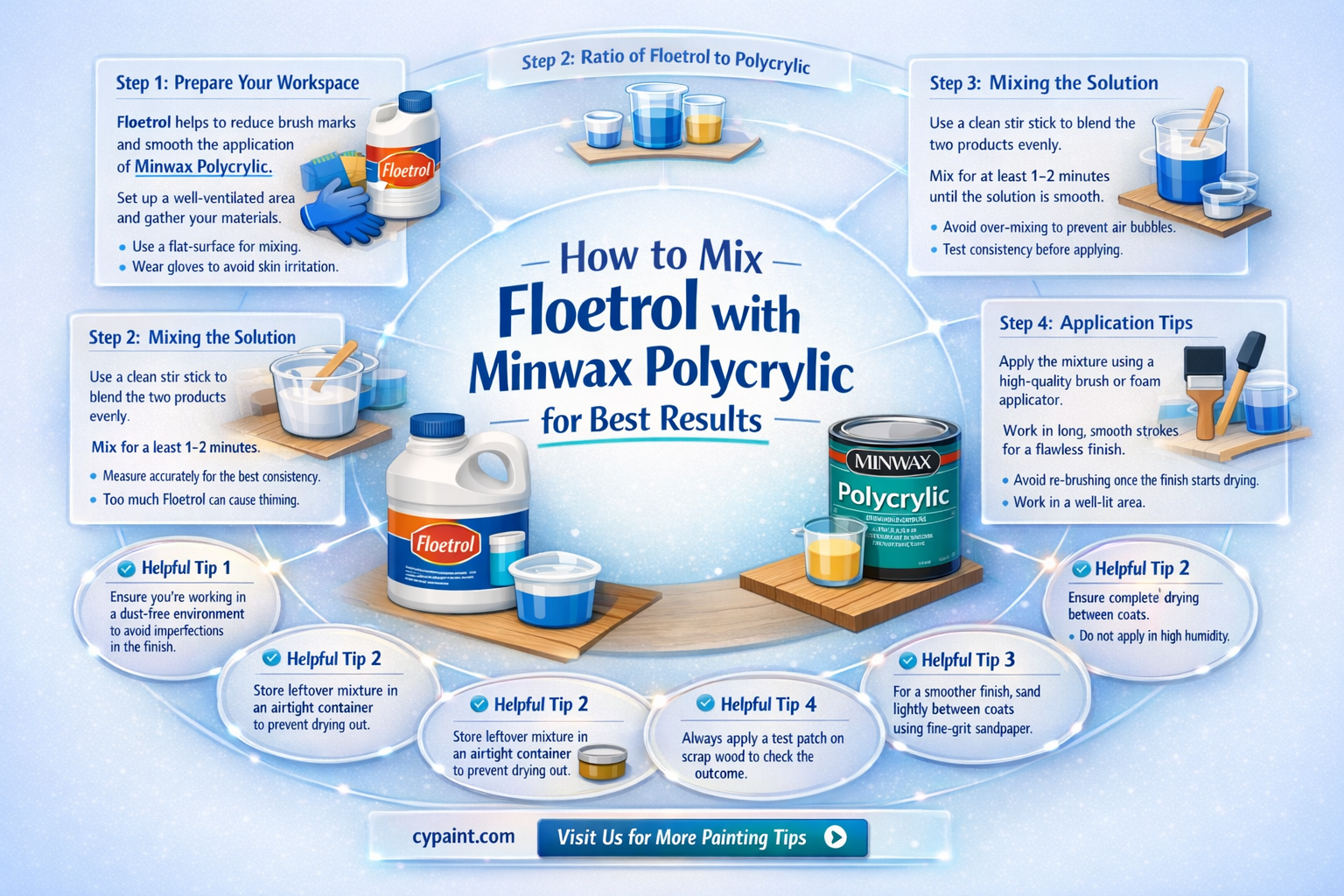 can i add floetrol paint conditioner to minwax polycrylic